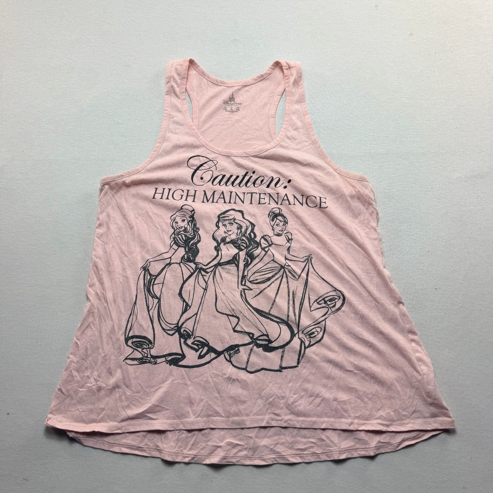 Disney Parks Tank Top Women Extra Large Pink Excellent Princess High Maintenance
